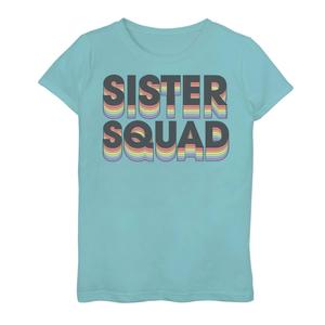 Футболка с рисунком Rainbow Dropshadow для девочек 7–16 лет Sister Squad Licensed Character