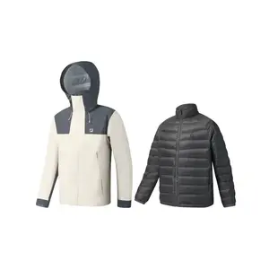 FILA Ветровка унисекс водонепроницаемая ветронепроницаемая дышащая и теплая, Wheat Straw Beige