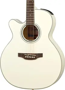 Акустико-электрогитара Takamine GN37CE для левши, корпус Grand Concert, массивная верхняя дека из ели, перламутрово-белый цвет