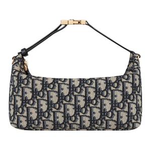 DIOR Дорожная вышитая сумочка клатч средний размер женская синяя