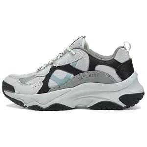 Уличные массивные кроссовки женские низкие черный/зеленый Skechers