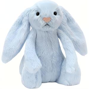 JELLYCAT Коллекция Bunny Shy Rabbit Rattle, Blue N Dolls плюшевая кукла высотой 18 см в сидячем положении