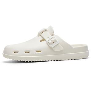 CariteSport Мужские белые противоскользящие устойчивые к истиранию тапочки с закрытым носком EVA, цвет White