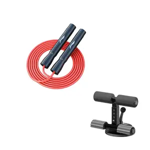 Аэробная скакалка для сжигания жира Fitness Crowd, ПВХ трос, алюминиевый контроллер, длина троса 3м LINING, черный