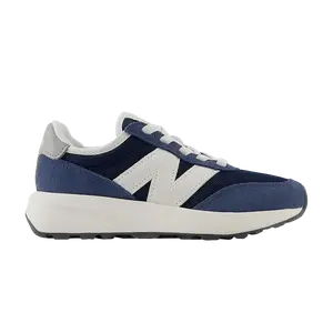 Кроссовки 370 Bungee Lace Little Kid Wide 'Navy Sea Salt', синий