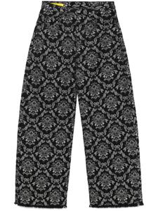 Джинсы Marques'Almeida с узорчатым жаккардом, черный