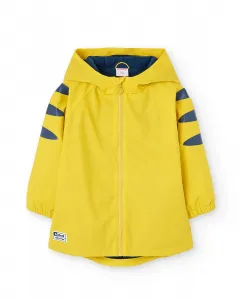 Детский дождевик с капюшоном и застежкой-молнией Boboli, желтый
