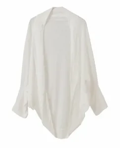 Кардиган из плотной трикотажной ткани с рисунком «летающая белка», выполненный в технике кручения Plain People, цвет White