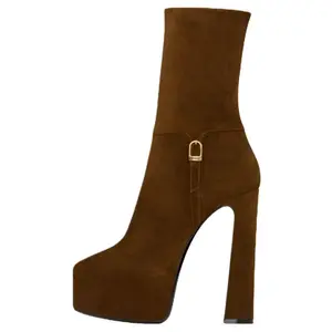 Женские ботинки на платформе Niko Saint Laurent, коричневый