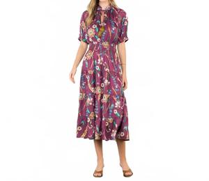 Платье миди со сборками на талии, разноцветное Thml, Multi Color