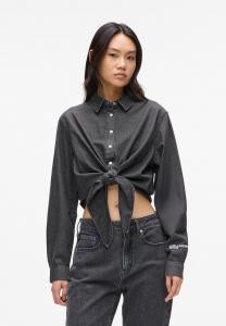 Блуза Karl Lagerfeld Jeans DENIM WRAP, Washed Black/Black Denim