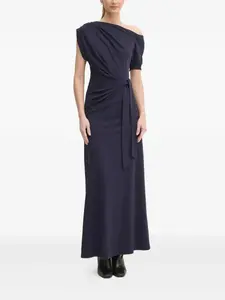 Платье макси с асимметричным вырезом DVF Diane von Furstenberg, синий