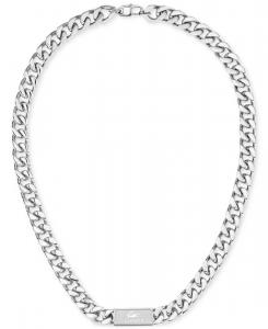 Ожерелье из нержавеющей стали, цепочка на тыльную сторону ладони, 21,5 дюйма Lacoste, Silver