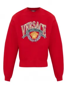 Свитшот с аппликацией Медузы VERSACE, красный