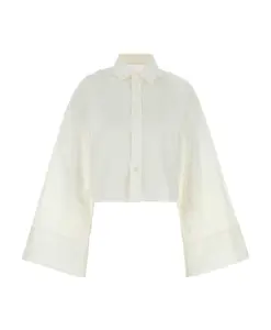 Белая поплиновая рубашка в классическом стиле Mm6 Maison Margiela, белый