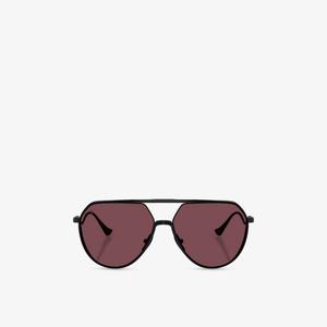 Солнцезащитные очки Ferrari металлические "авиаторы", черный