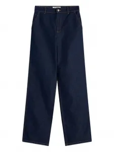 Джинсы из хлопка с высокой талией Maison Kitsuné, синий