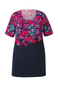 Рубашка Ulla Popken, темно-синий/небесно-голубой