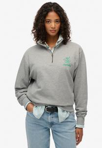 Толстовка Superdry & Co COUNTRY CLUB CREST HALF ZIP, Grey Marl/Dark Grey
