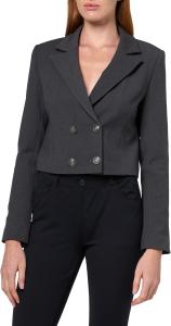 GUESS Женский укороченный блейзер Eco Joandra, Dark Grey Melange