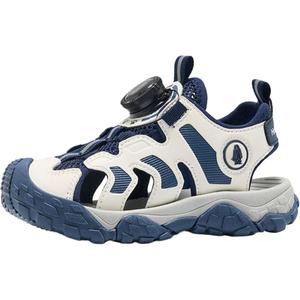 Детские сандалии с низким верхом, противоскользящие, с защитой от ударов, дышащие, быстросохнущие, с поддержкой Hush Puppies, синий