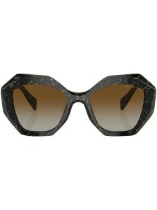 Prada Eyewear солнцезащитные очки с логотипом, черный