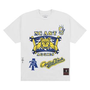 Футболка Cactus Jack By Travis Scott Cactus Jack by Travis Scott x Mitchell & Ness North Carolina A&T University Handdrawn Tee, белый