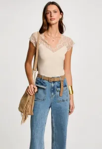 Футболка с коротким рукавом и принтом Morgan, Beige