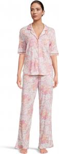 Пижама Karen Neuburger Romantic Fields Elbow Sleeve Pajama Set with Lace, цвет Regal Floral