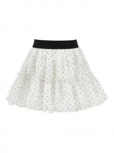 Юбка в горох с оборками Monnalisa, белый