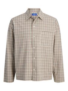 Клетчатая рубашка цвета античный белый Jack & Jones