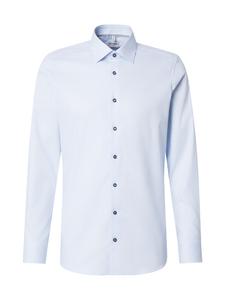 OLYMP Рубашка для бизнеса Super Slim Fit 'Level 5' в пастельно-голубом цвете