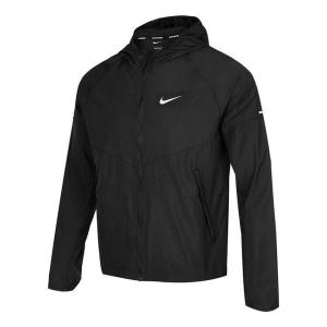 Куртка Nike As Men's Nk Rpl Miler JKT Jacket Reflective Logo Print Woven Sports Hooded Jacket Men's Black, черный