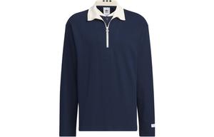 Футболка поло унисекс темно-синяя Adidas Originals FW23