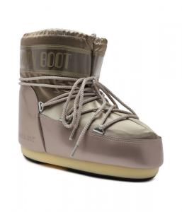 Ботинки женские зимние Moon Boot утепленные на шнуровке, золотой