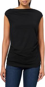 BOSS Women's Enima асимметричный джерси топ, Soft Black