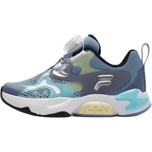 FILA KIDS Кроссовки BOA с низким верхом, устойчивые к ударам и истиранию, серо-синие, для детей от 3 до 7 лет
