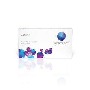 Ежемесячные линзы -3,75 кривизна 8,6, 6 шт. Biofinity, бесцветный
