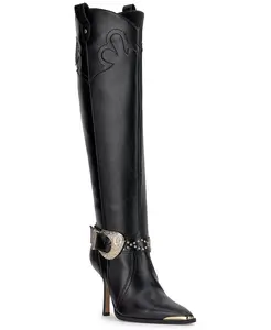 Женские ковбойские сапоги Kenzin Tall Western с пряжкой Jessica Simpson, черный