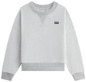 Детская футболка с длинными рукавами Kith Kids Nelson Crewneck, серый