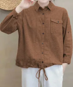 Рубашка в клетку на шнуровке Aimoha - Select -, цвет Yellow