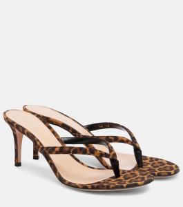 Кальсо 70 сандалии-шлепанцы из замши Gianvito Rossi, Leopard Print