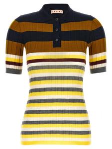 Вязаное шерстяное поло Marni, мультиколор