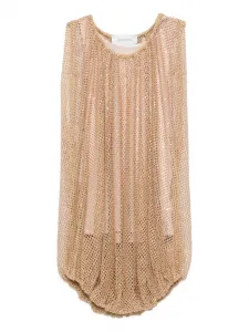 Топ SPXNODO с присборенным подолом Sportmax, бежевый