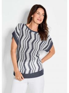 Пуловер GOLDNER, цвет marine/gemustert