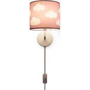 Настенный светильник Luca Cosmo E14 для детской комнаты, детская лампа, облака, небо, с вилкой Paco Home, белый