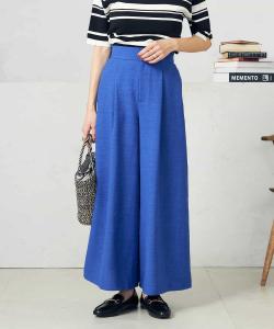 Расклешенные брюки из ткани, напоминающей лен Avv, цвет Blue