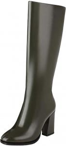Модные и элегантные сапоги до середины икры, высокие сапоги до колена, высокие сапоги на каблуке, женские рабочие сапоги до середины икры Generic, Green