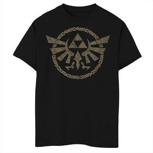 Футболка с принтом The Legend of Zelda Ancient Golden Hyrule Crest для мальчиков 8-20 Nintendo
