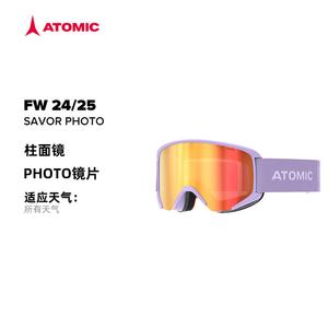 Atomic Горнолыжные очки 2425, новинка для мужчин и женщин, цилиндрические линзы серия SAVOR, лавандового цвета цилиндрические линзы (оправа подходит для большинства женских лиц)